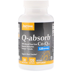 джэрроу формулас, Q-absorb Co-Q10, 30 mg, 120 Softgels отзывы