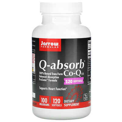 Jarrow Formulas Коэнзим Q10 с Q-absorb, 100 мг, 120 мягких желатиновых капсул