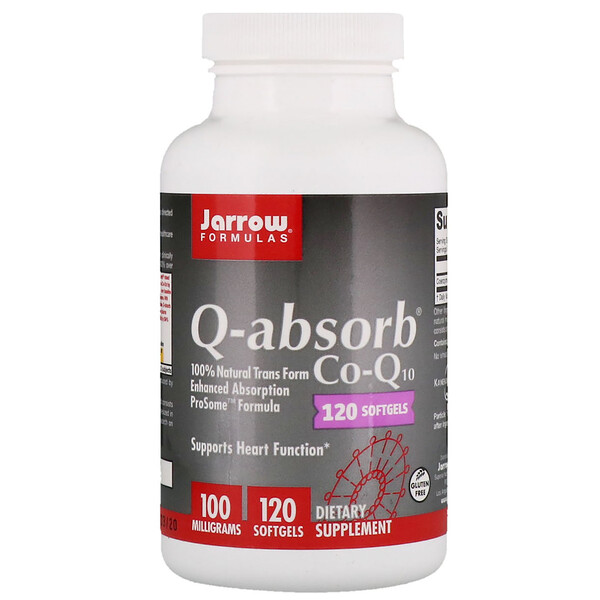 Jarrow Formulas, Q-absorb コエンザイムQ10、 100 mg、ソフトジェル120 錠