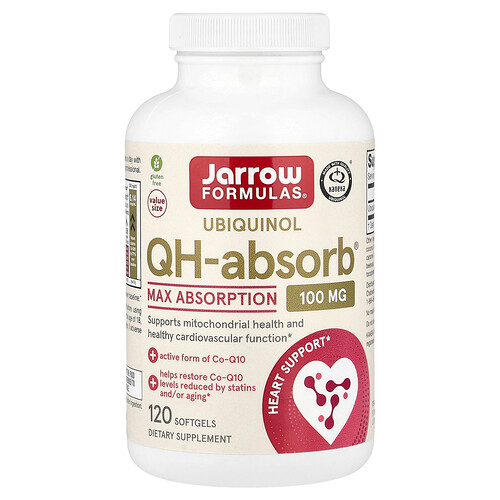 Jarrow Formulas Ubiquinol, QH-Absorb®, Max Absorption, 100 mg, 120 Softgels