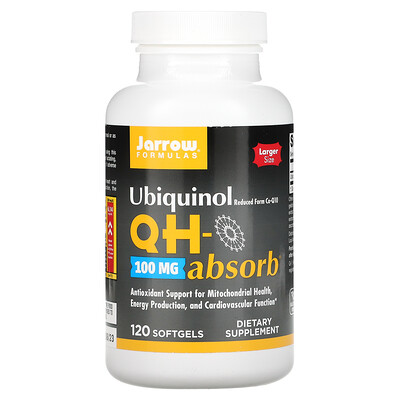 Jarrow Formulas Убихинол QH-Absorb 100 мг 120 мягких желатиновых капсул