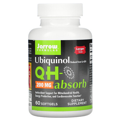 

Jarrow Formulas Ubiquinol QH-Absorb 200 mg 60 Softgels