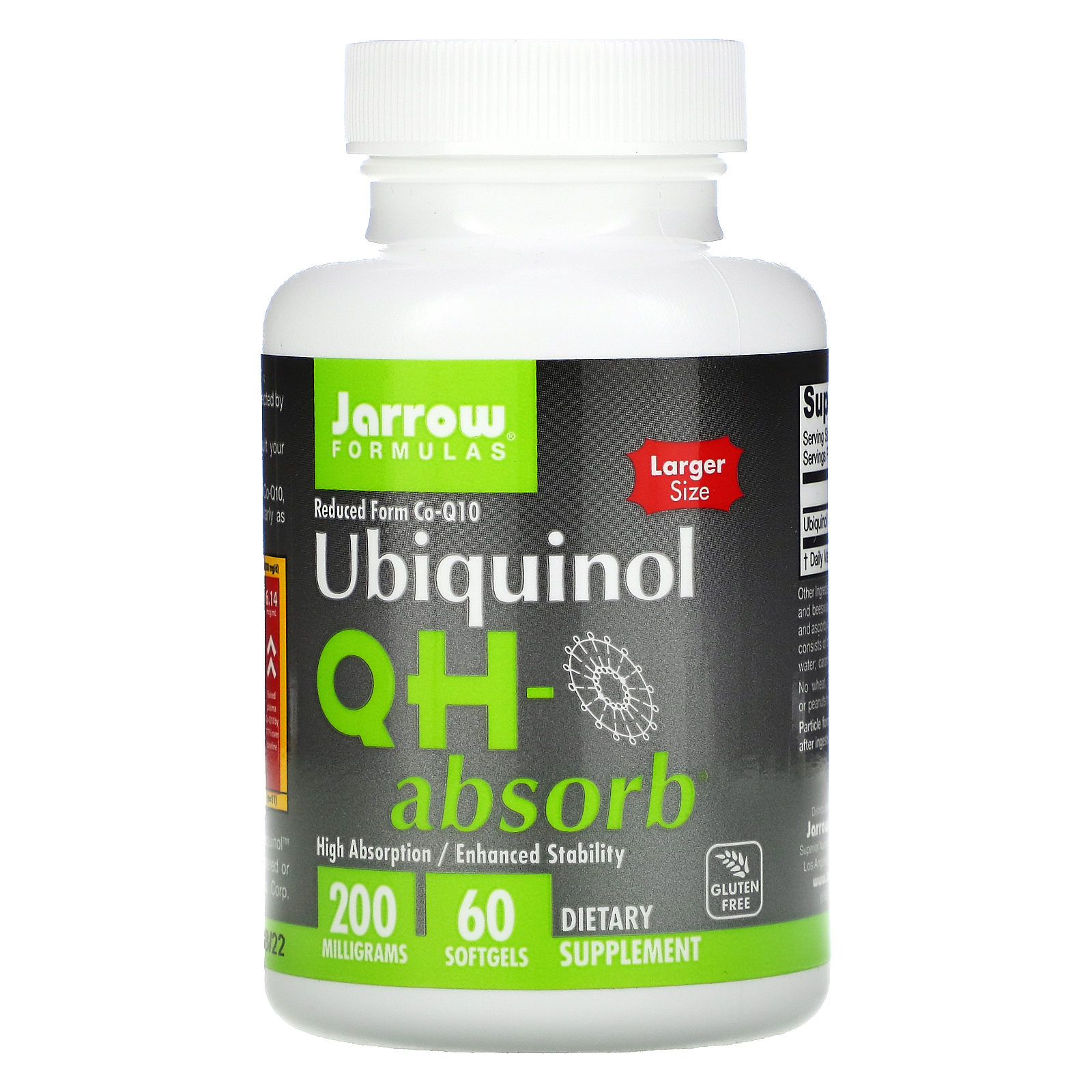 Jarrow Formulas Ubiquinol Qh Absorb 0 Mg 60 Softgels Iherb