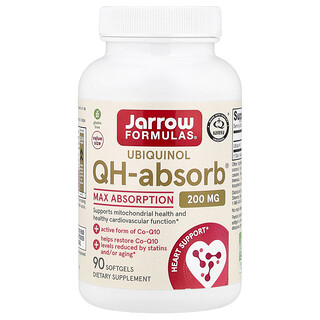 Jarrow Formulas, 泛醇，QH-Absorb®，特強吸收，200 毫克，90 粒軟膠囊