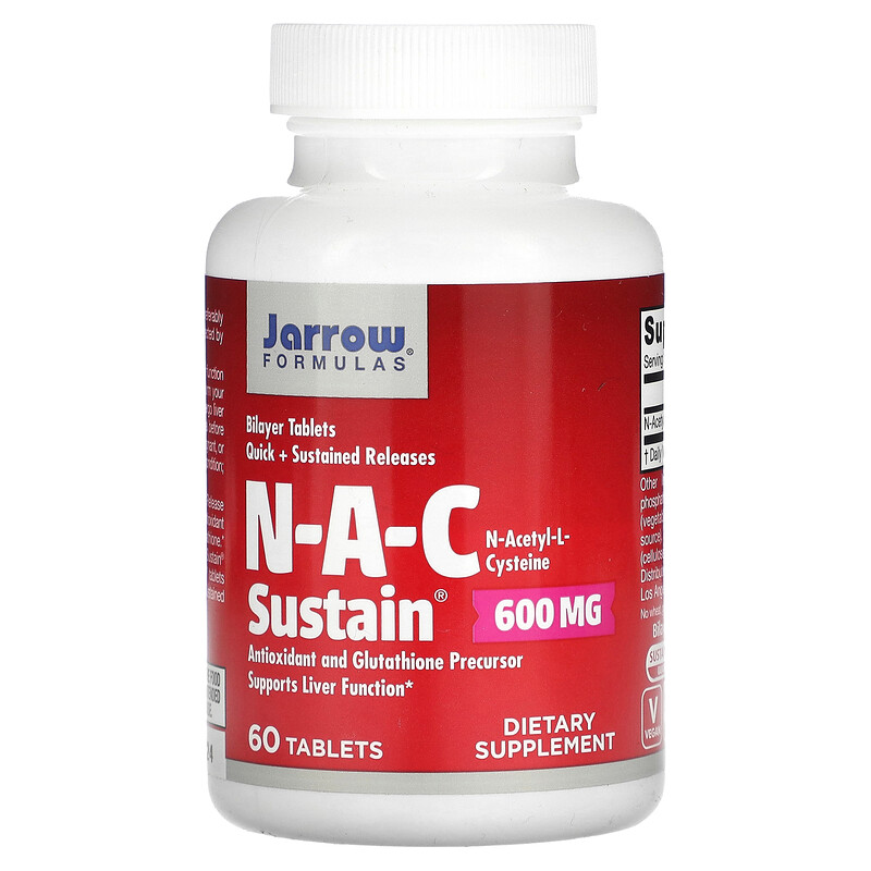 Jarrow Formulas, NAC Sustain, 600 mg, 60 Tablets