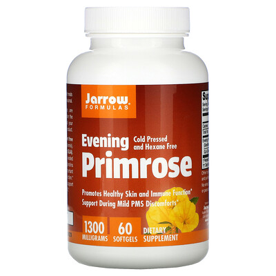 Jarrow Formulas Evening Primrose, 1300 мг, 60 мягких желатиновых капсул
