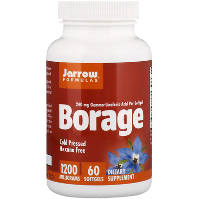 

Jarrow Formulas Borage, GLA-240, 1,200 mg, 60 Softgels