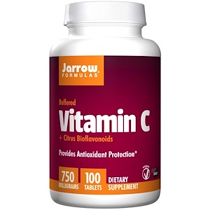 Jarrow Formulas, Буферизованный витамин C + биофлавоноиды цитрусовых, 750 мг, 100  таблеток