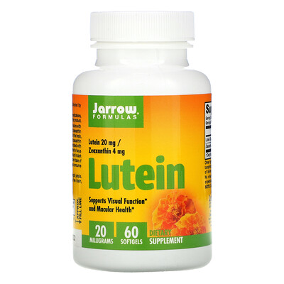 Jarrow Formulas Лютеин, 20 мг, 60 мягких таблеток
