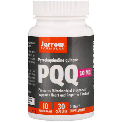 Jarrow Formulas PQQ, пирролохинолинхинон, метоксантин, 10 мг, 30 капсул