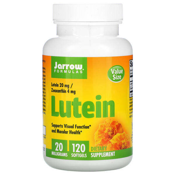 Jarrow Formulas, ルテイン、20mg、ソフトジェル120粒