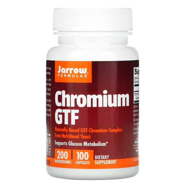 Jarrow Formulas, хром GTF, 200 мкг, 100 капсул