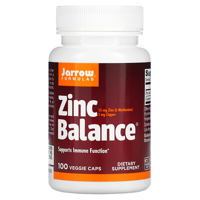 

Jarrow Formulas Zinc Balance 100 вегетарианских капсул