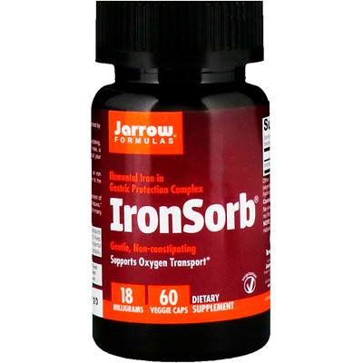 

Jarrow Formulas IronSorb, 18 мг, 60 овощных капсул