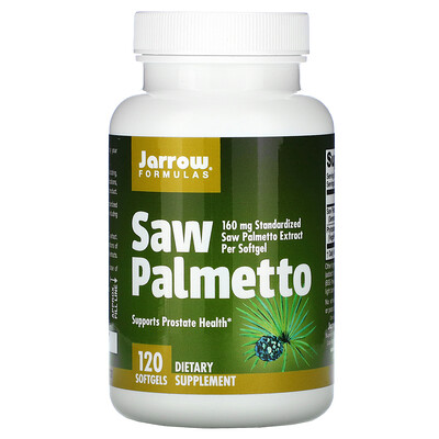 Jarrow Formulas Saw Palmetto, 160 мг, 120 мягких желатиновых капсул