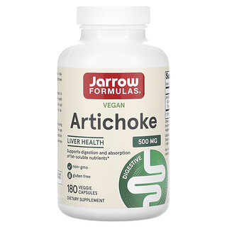 Jarrow Formulas, Artichoke, Artischocke, 500 mg, 180 pflanzliche Kapseln