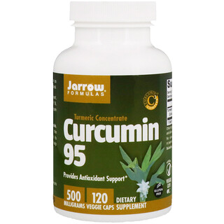 Jarrow Formulas, Curcumina 95, 500 mg, 120 Cápsulas Vegetais
