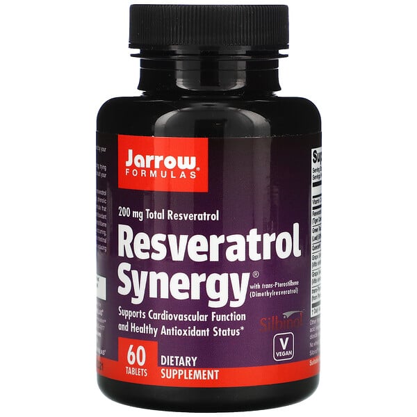 Jarrow Formulas, Resveratrol Synergy, ресвератрол, 60 таблеток