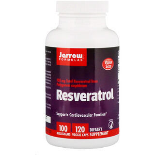 Jarrow Formulas, Resveratrol, 100 mg, 120 Cápsulas