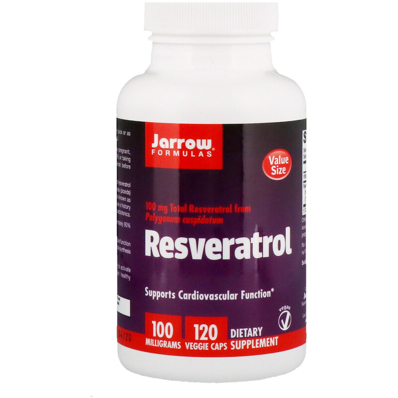 Jarrow Formulas, Resveratrol, 100 mg, 120 Veggie Caps iHerb