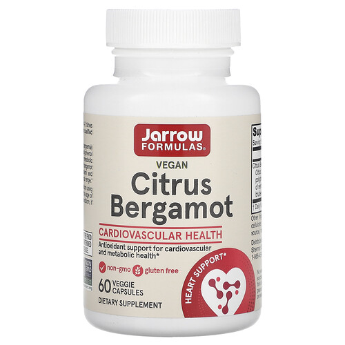 Jarrow Formulas Vegan Citrus Bergamot, 60 Veggie Capsules (500 mg per Capsule)
