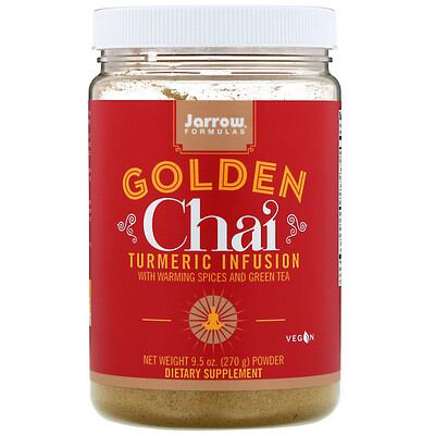 

Jarrow Formulas Golden Chai, порошок травяного чая с куркумой, 270 г (9,5 унций)