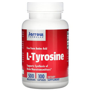 Jarrow Formulas, L-tirosina, 500 mg, 100 cápsulas