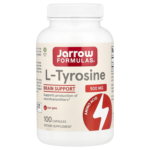 Jarrow Formulas L-Tyrosine, 500 mg, 100 Capsules