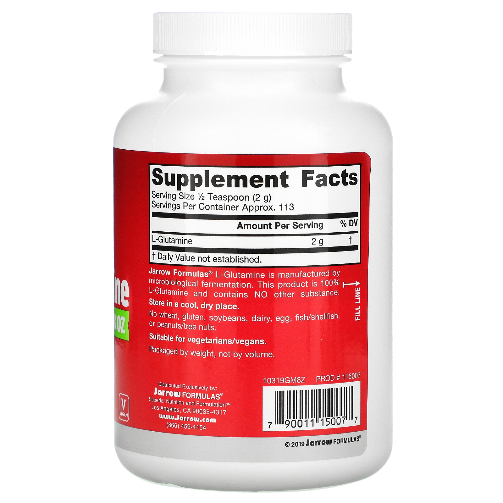 Jarrow Formulas, LGlutamine Powder, 8 oz (227 g) iHerb