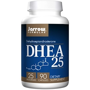 Jarrow Formulas, DHEA 25, 25 мг, 90 капсул