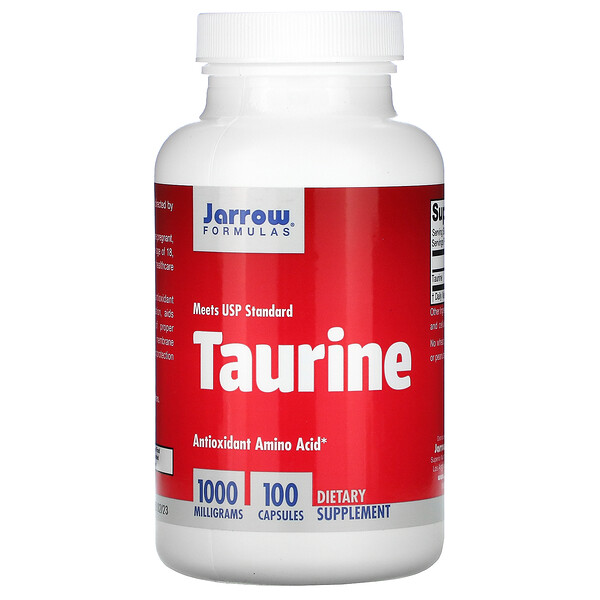 Jarrow Formulas, Taurina, Suplemento alimentario, 1000 mg, 100 cápsulas