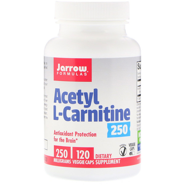 Jarrow Formulas, Acetyl L-Carnitine, 250 mg, 120 Veggie Caps