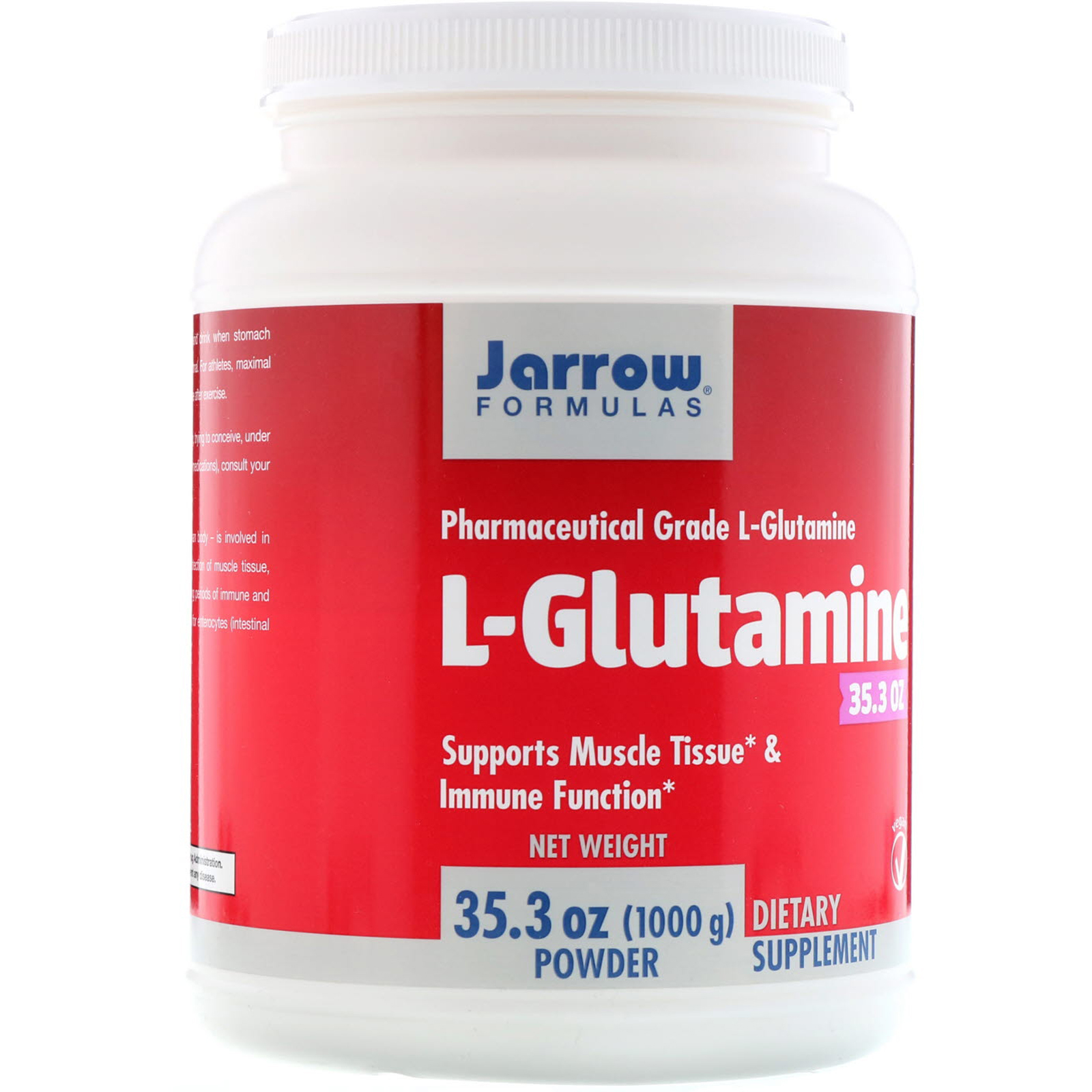 Jarrow Formulas, LGlutamine Powder, 2.2 lbs (1000 g)