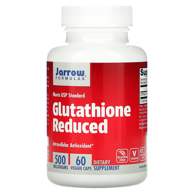 Jarrow Formulas Глутатион восстановленный, 500 мг, 60 растительных капсул