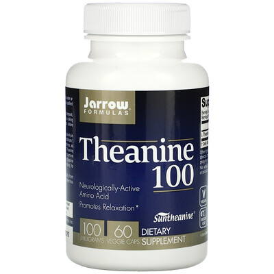 Jarrow Formulas Теанин 100, 100 мг, 60 вегетарианских капсул