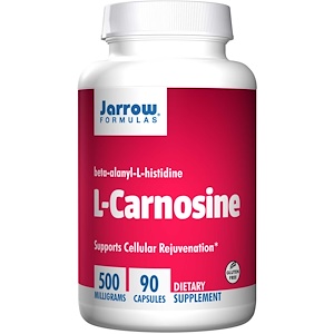 Купить Jarrow Formulas, L-карнозин, бета-аланил-L-хистидин, 500 мг, 90 капсул  на IHerb