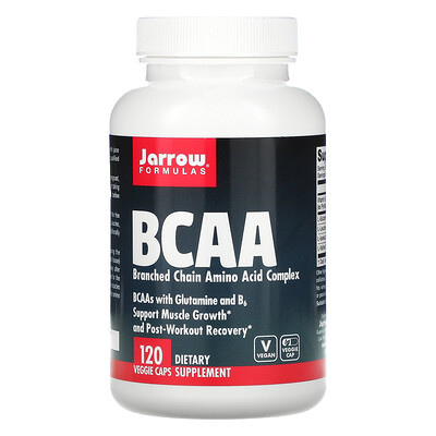 Jarrow Formulas BCAA, Branched Chain Amino Acid Complex, 120 растительных капсул