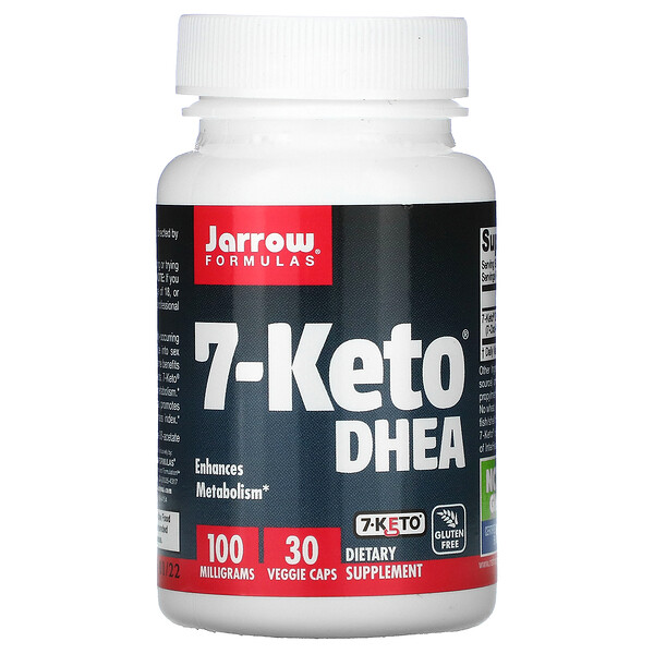Jarrow Formulas‏, ‎7-Keto DHEA‏, 100 מ״ג, 30 כמוסות צמחיות