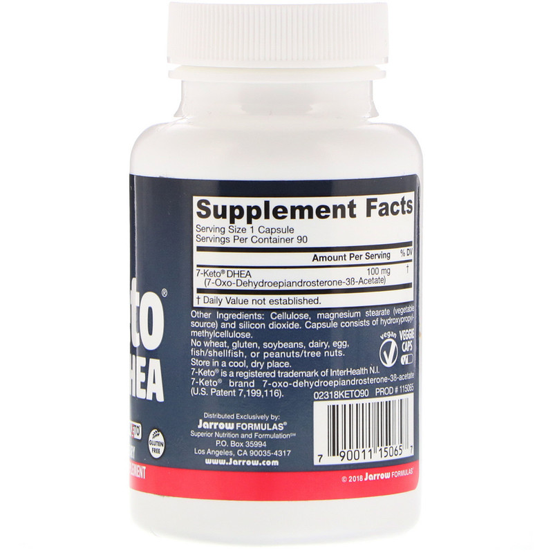 Jarrow Formulas, 7Keto DHEA, 100 mg, 90 Veggie Caps iHerb