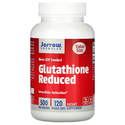 Jarrow Formulas Глутатион сокращенный, 500 мг, 120 вегетарианских капсул