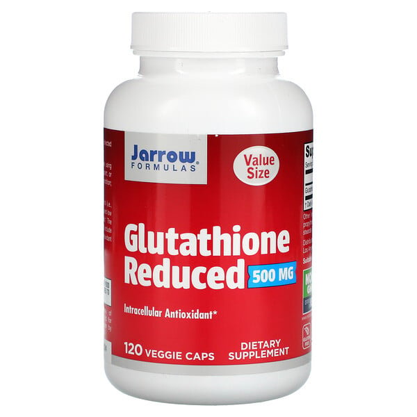 Jarrow Formulas, Glutathione Reduced, Glutathion, 500 mg, 120 pflanzliche Kapseln