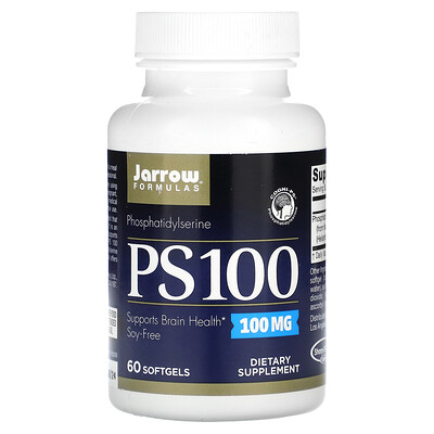 

Jarrow Formulas PS 100, фосфатидилсерин, 100 мг, 60 капсул