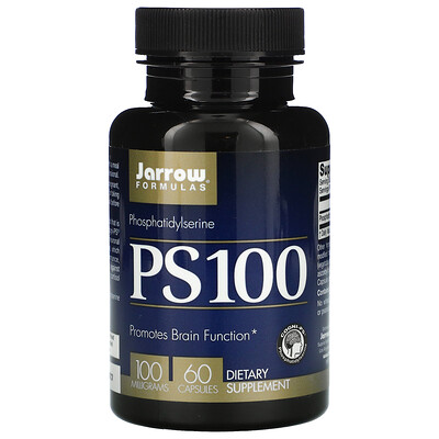 Jarrow Formulas PS 100, фосфатидилсерин, 100 мг, 60 капсул