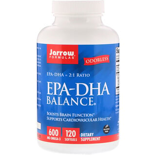 Jarrow Formulas, EPA-DHA Balance, Suplemento alimentario, 120 cápsulas blandas