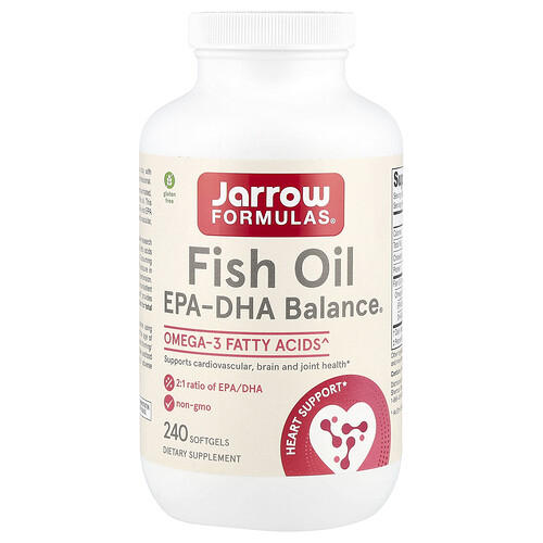 Jarrow Formulas Fish Oil EPA-DHA Balance®, 240 Softgels (1,000 mg per Softgel)