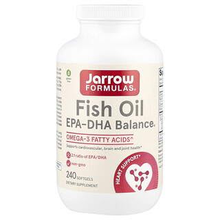 Jarrow Formulas, EPA-DHA Balance®, рыбий жир с ЭПК и ДГК, 240 капсул (1000 мг в 1 капсуле)