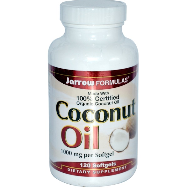 Jarrow Formulas, Coconut Oil, 1000 mg, 120 Softgels iHerb