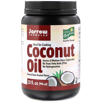 Органическое кокосовое масло, выжато шнековым прессом, 946 мл (32 жидких унции)