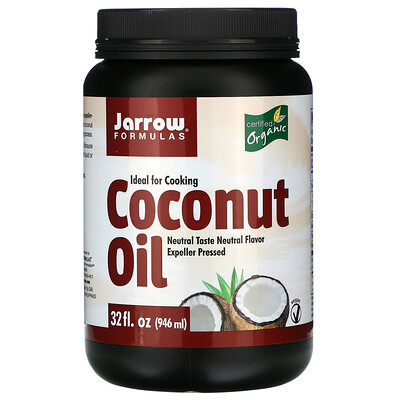 Jarrow Formulas Органическое кокосовое масло, выжато шнековым прессом, 946 мл (32 жидких унции)
