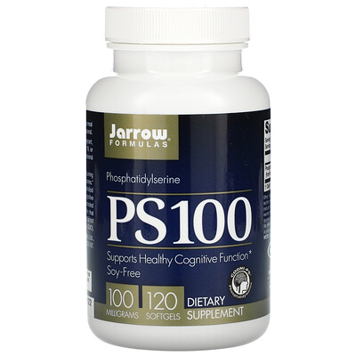 Jarrow Formulas PS 100, фосфатидилсерин, 100 мг, 120 мягких таблеток